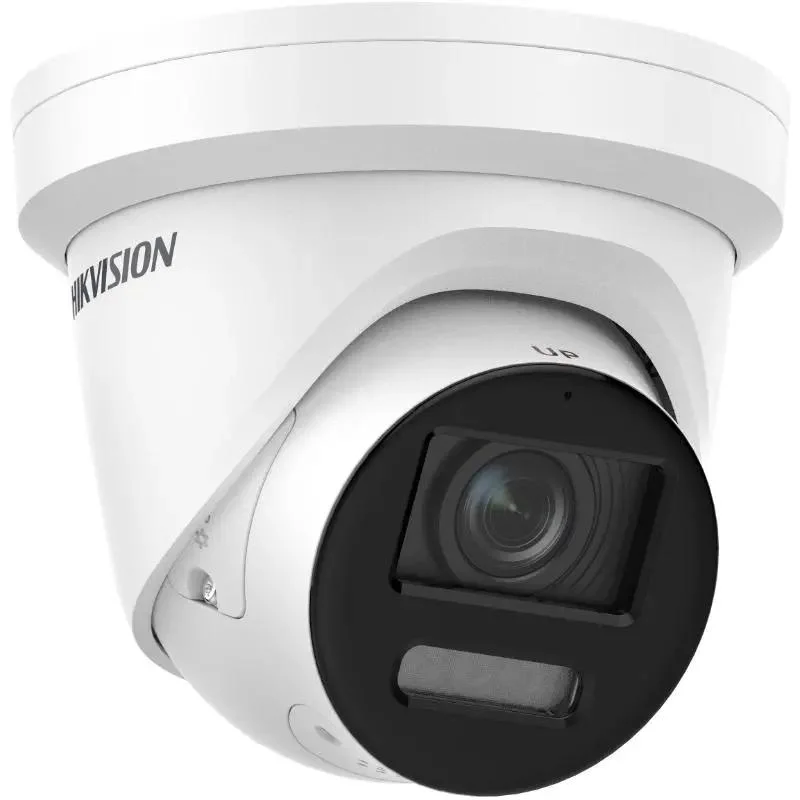 أفضل قيمة مقابل أموالك كاميرا أمان Hikvision بدقة 8 ميجابكسل للرؤية الليلية بتقنية Colorvu ومزودة بميزة الصوت والإنذار والتحدث ذهابًا وإيابًا.