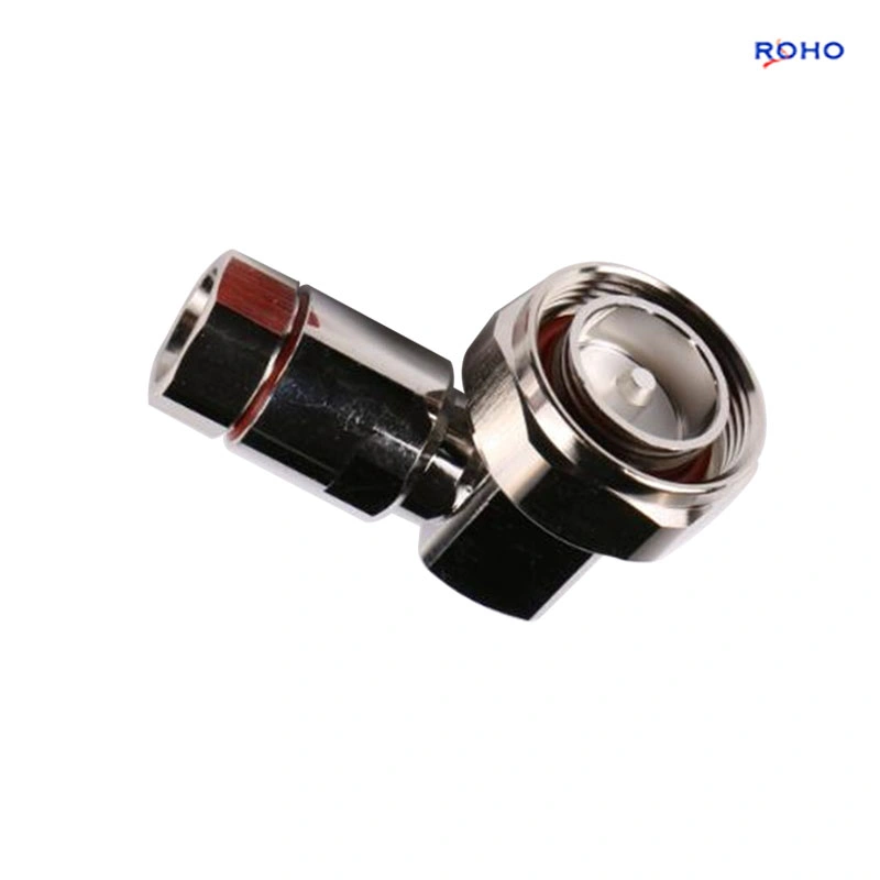 7-16 DIN Male Right Angle Connector Clamp Non-Solder Contact Attachment for 1/2 Corrugated Feeder Cable