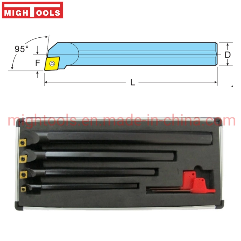 5PC défini Carbure amovible Boring Bar Set S-Sclcr, Kr=95 Diplôme en 8, 10, 12, 16, 20 mm