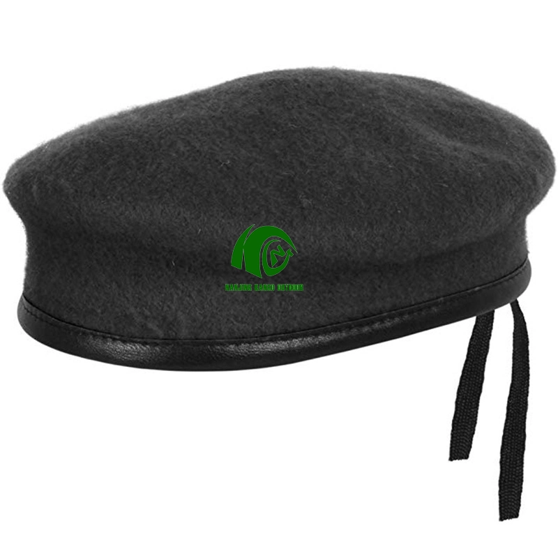 Kango Grün 100% Wolle Weiches Qualität Militär Afrika Union mit Metallabzeichen Woolen Army Beret