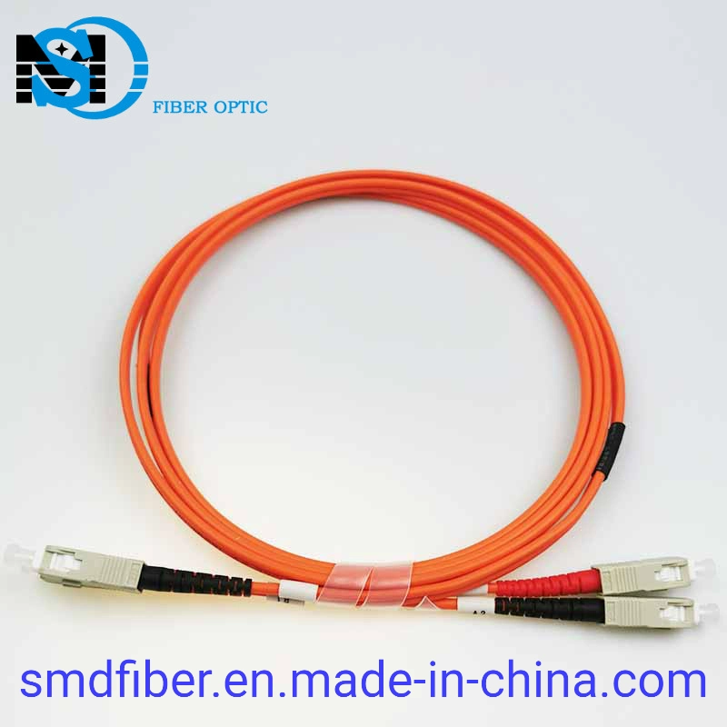 Fibra óptica multimodo SC/Upc-Sc/UPC de cable dúplex PVC LSZH