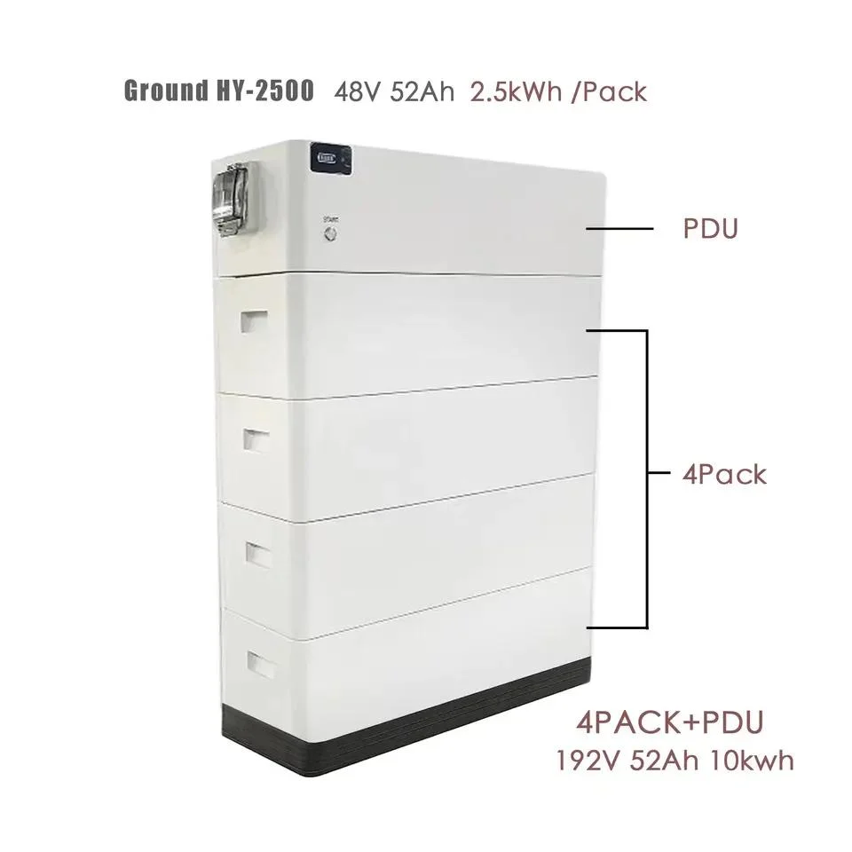 Bateria empilhada de armazenamento inteligente de energia amovível com sistema fotovoltaico Lipep de 8 kwh