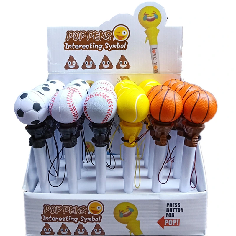 Creative Football Pinching Music Bouncing Ball Pen Lovely Ball Bouncing Pen Students Writing Pen