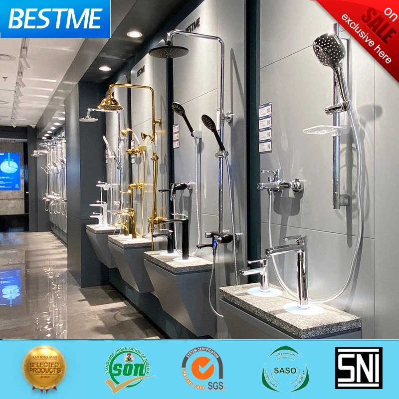 Bestme Brand 2023 New Design Wall Mounted Brass Chrome and Black Health Sprayer Gun 4 Functional Shower Faucet (TBF-006)