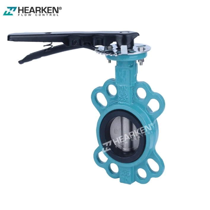 Industrial Manual 6 Inch PTFE Ductile Cast Iron Lug Type Wafer Butterfly Valve Suppliers