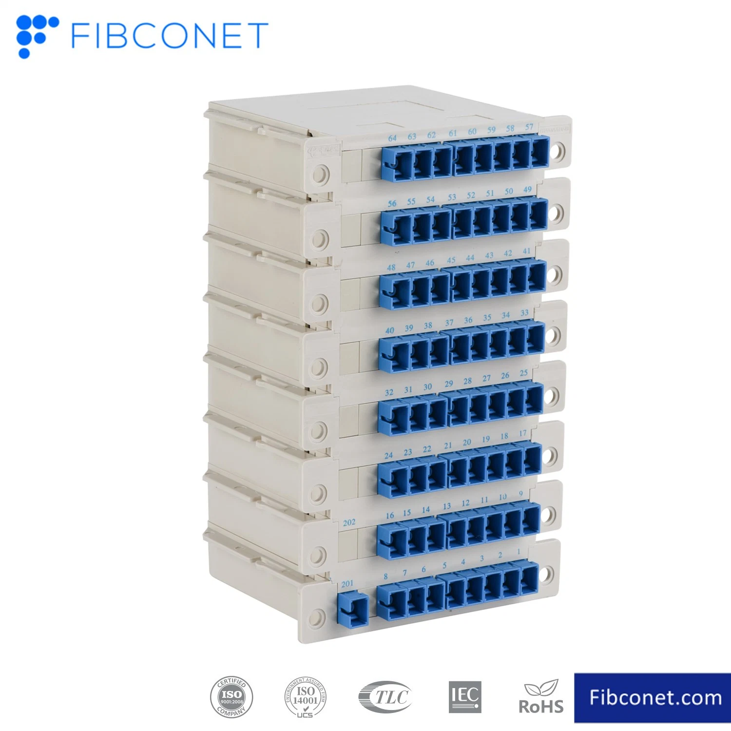 48 Core FTTH ODF Patch Panel Aço laminado a frio em fibra óptica da estrutura de distribuição