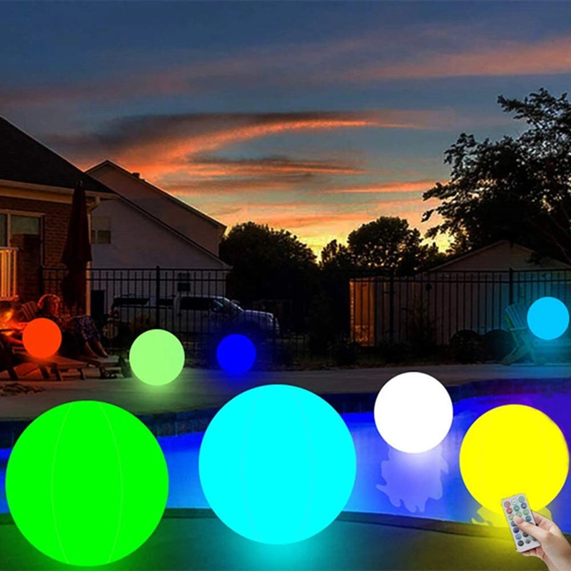 Beach Pool Home Garden Inflatable Glow Beach Balls LED Pool Beach Lights Waterproof Light up Balls