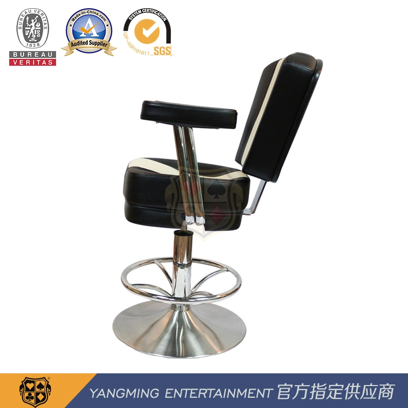 Hotel Club Customized High-Leg Stainless Steel Base Rotating Lift Bar Chair Dealer Chair Ym-Dk05