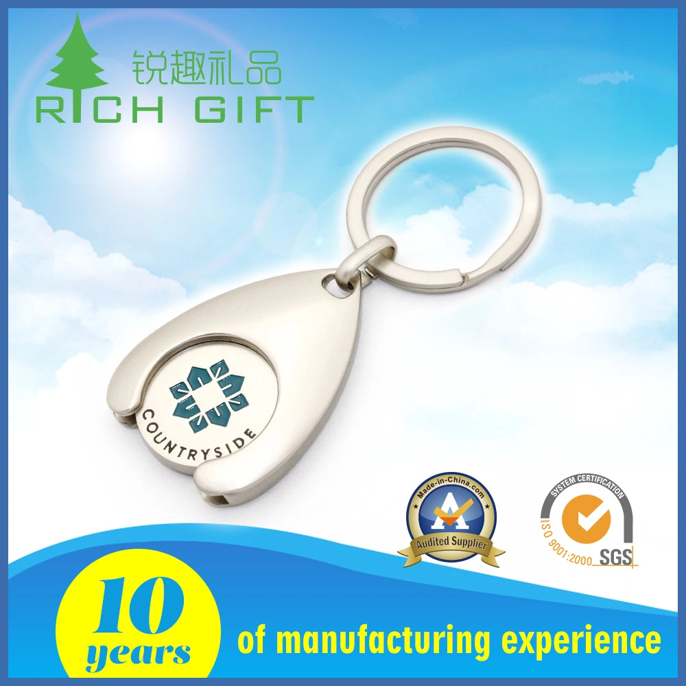 Made in China Custom Metal Gold Enamel Logo Silver Plating Animal Bull Spain Souvenir Keychain for Gift