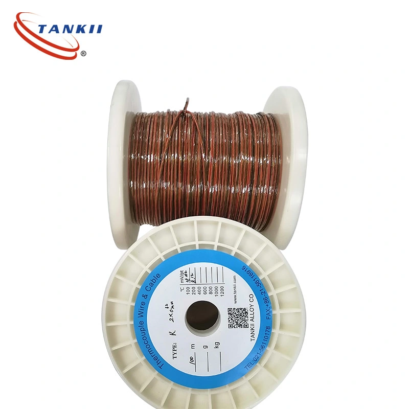 K Type Thermocouple PTFE insulated 2*0.5mm Brown Colour Thermocouple Wire