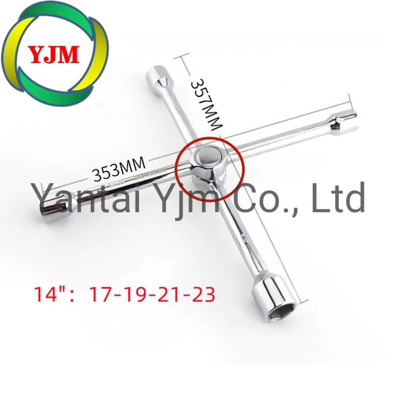 14"/18"Cross Wheel Wrench Spanner, Cross Tire Wrench, Drive Extendable Telescopic Tyre Wrench, Hand Tool 17-19-21-23-1/2"