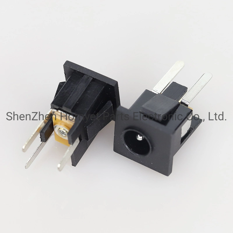 China Electronic Components Rear in-Line 180 Degree Plug-in High Current DC Power Socket