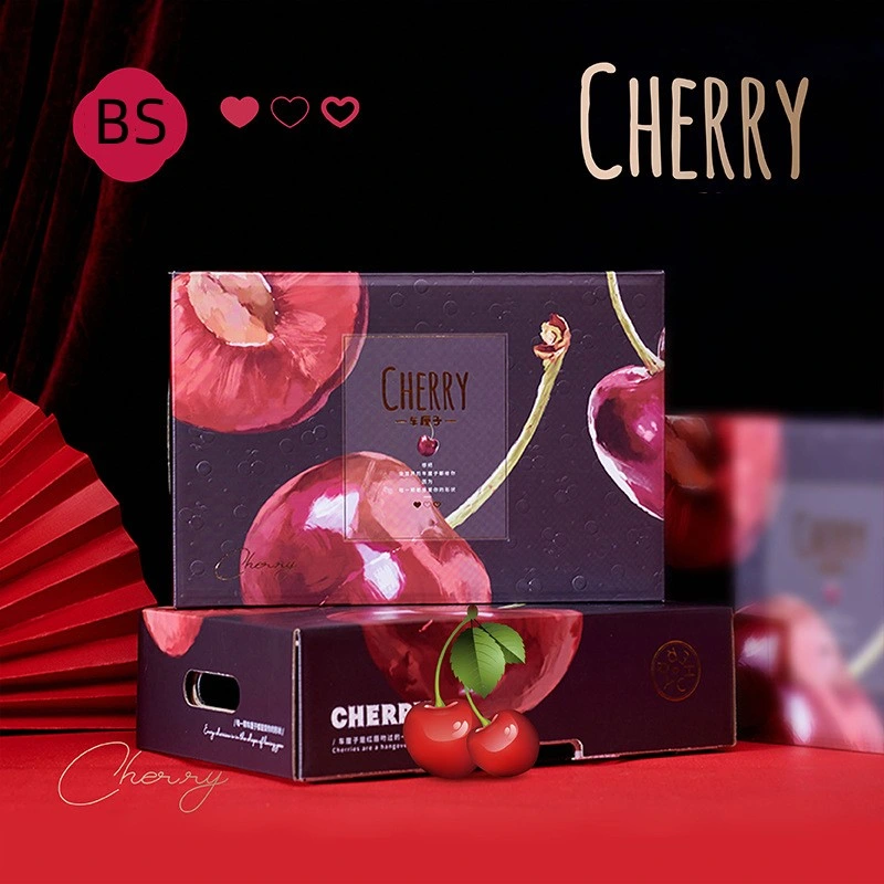 Cmyk Printing Corrugated Paper Cherry Fruits Package Carton Box