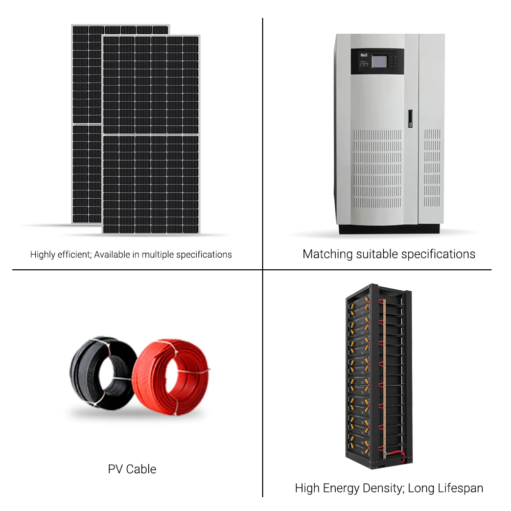 Hot promocional apagado sistema Solar de la rejilla Juego completo 50kW 60kW 70kW 80kW 100kw Personalice la batería de litio de potencia para la casa