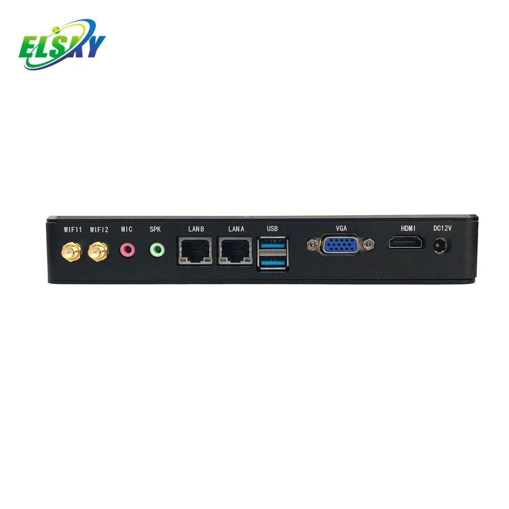 كمبيوتر Elsky Mini مع معالج Haswell من الجيل الرابع i3-4005u شبكة LAN RJ45 أو شبكة LAN مزدوجة 1*Msata 2*SATA 3.0 COM RS232 HD4005