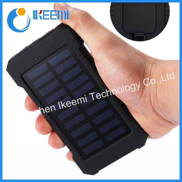 Solar Power Bank Waterproof 20000mAh Solar Charger 2 USB Ports External Charger Solar Powerbank for Smartphone with LED Light