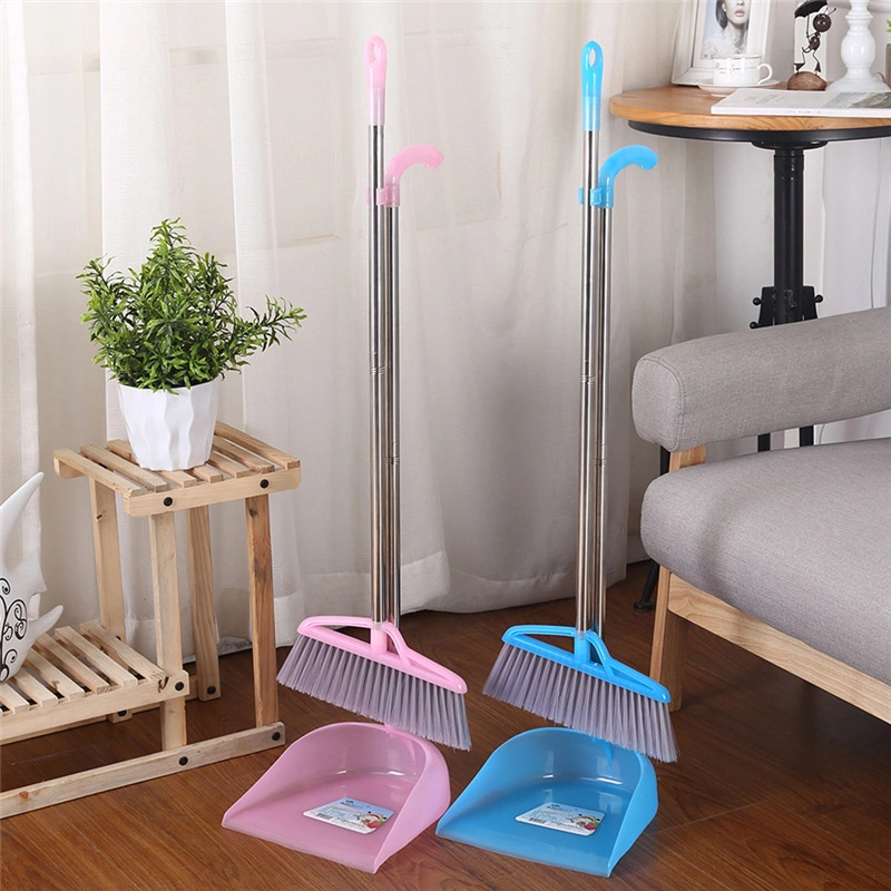 Long Handle for Home Kitchen Room Office Lobby Floor Use Upright Stand up Broom Dustpan