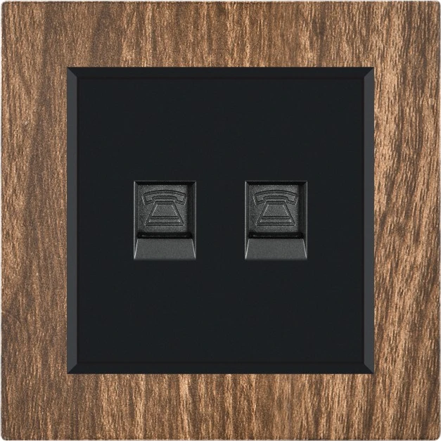 Wood TV Computer Tel Socket Speed Control Light Dimmer Switch