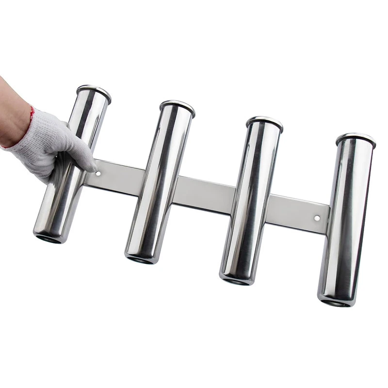 Customized Marine Hardware Stainless Steel Fourtube Side by Side Rod Holder for Boat