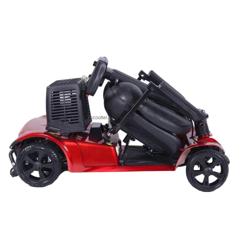 Safety Portable Electric 4 Wheel Mobiilty Scooter, Powered Wheelchair with Long Range Bigger Capacity Lithium Battery