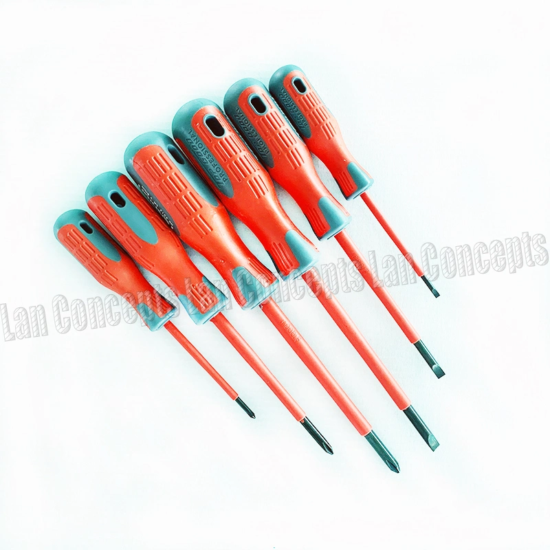 6PCS Screwdriver Set with Magnetic Slotted and Phillips Bits Screwdriver