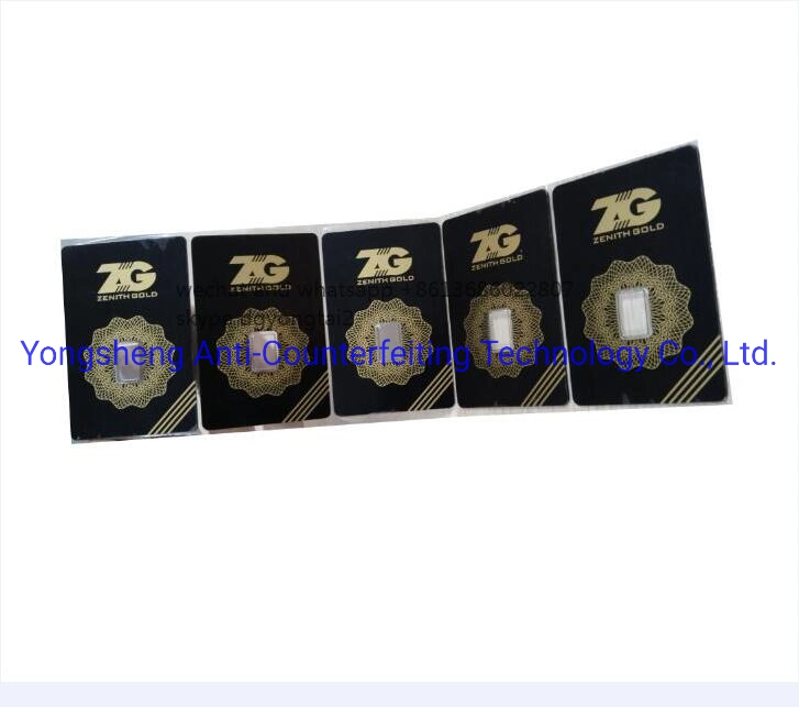 Paquete de joyas Plata Oro Coin Card Set Seguridad Void Tamper Tarjeta de embalaje PVC envase de diamante