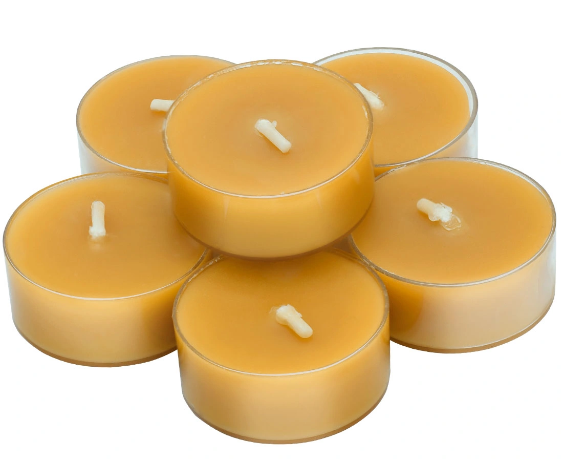 Wholesale/Supplier Cheap Home Decorative Non Toxic Eco Friendly Healthy Protection Custom Small Rustic Blessed Organic Natural Pure Beeswax Tea Lights Tealight Candles