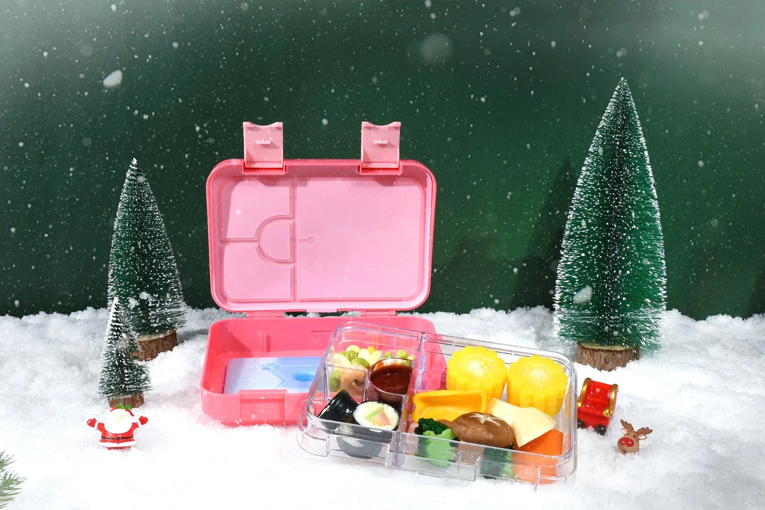 Aohea a prueba de fugas Bento Box niños almuerzo con hielo Paquete