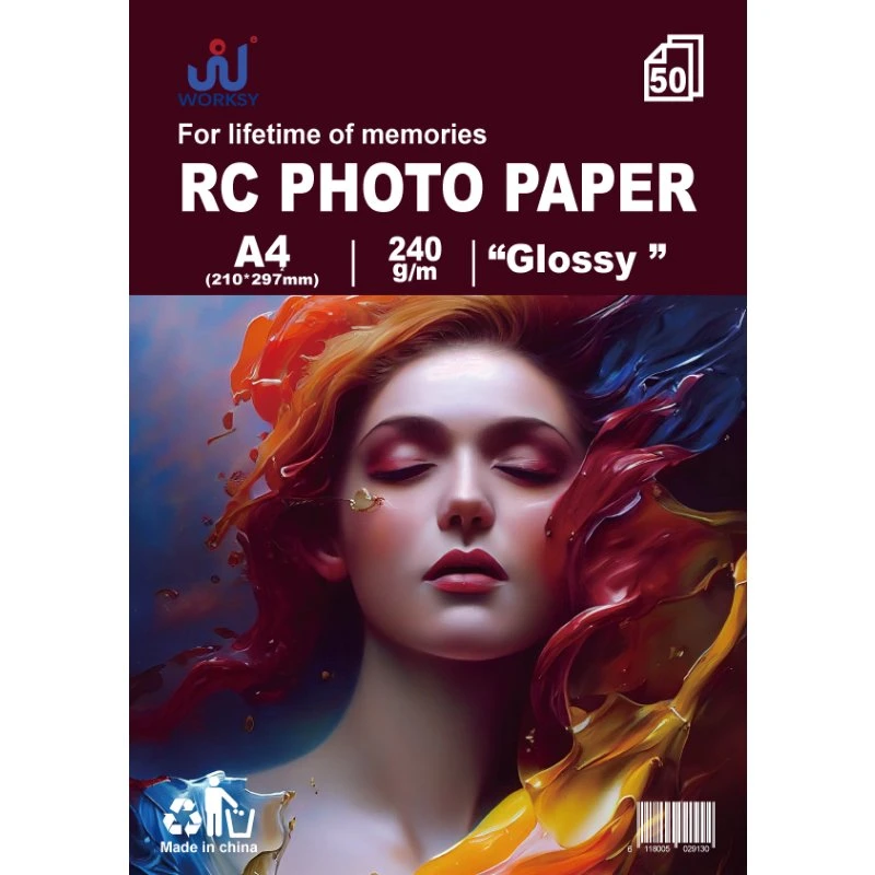 RC High Glossy Photo Paper or Resin Coated Photo Paper Waterproof 260GSM