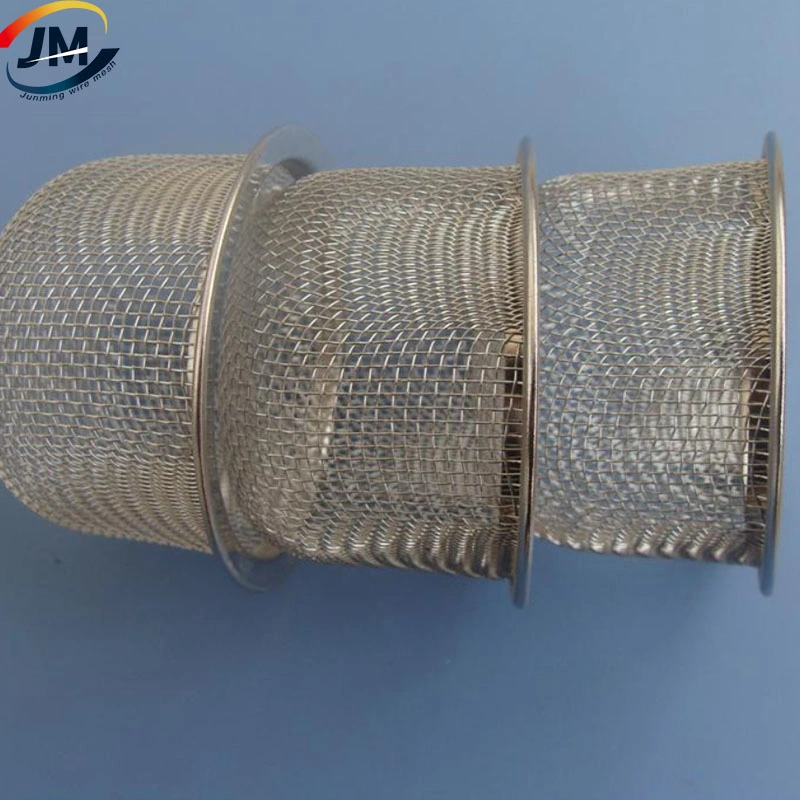 Knitted Demister Pads Mesh Bowl Cap Custom Mesh Strainer Filter Disc Screen Sprouting Lids Stainless Steel Wire Mesh Cylinder