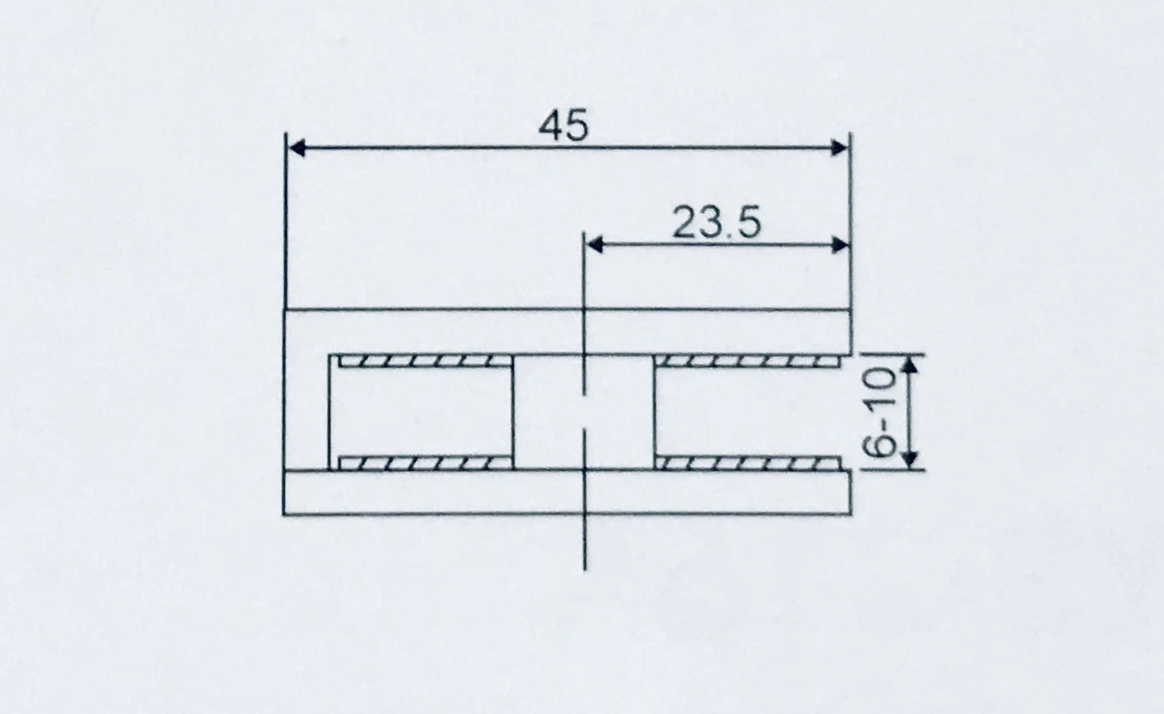 Brushed-Stainless Finish Square Clamp Bracket Retaining Clip Patch Fitting for Shower Enclosure