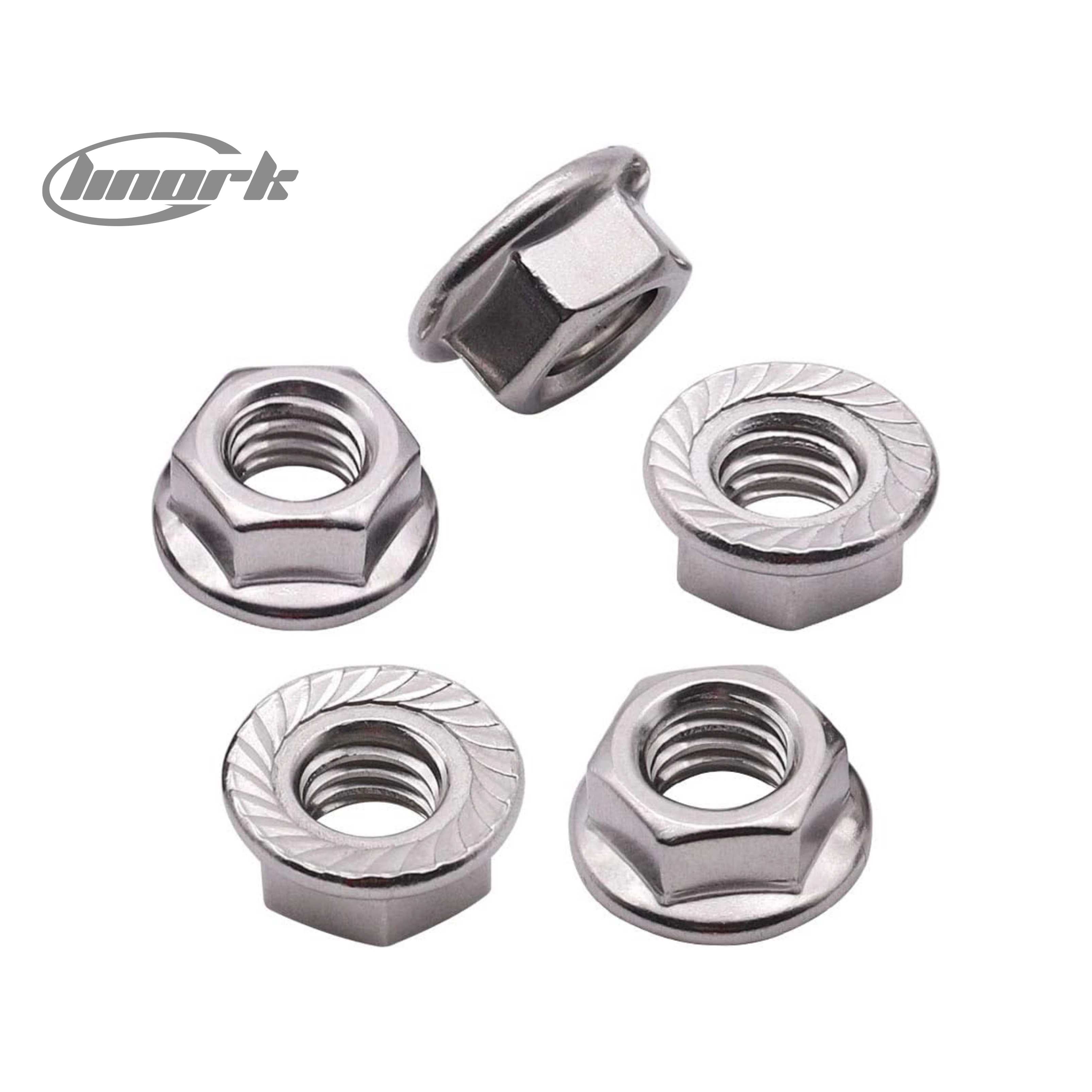 304 Stainless Steel High Strength Hex Flange Locking Nut Made in China