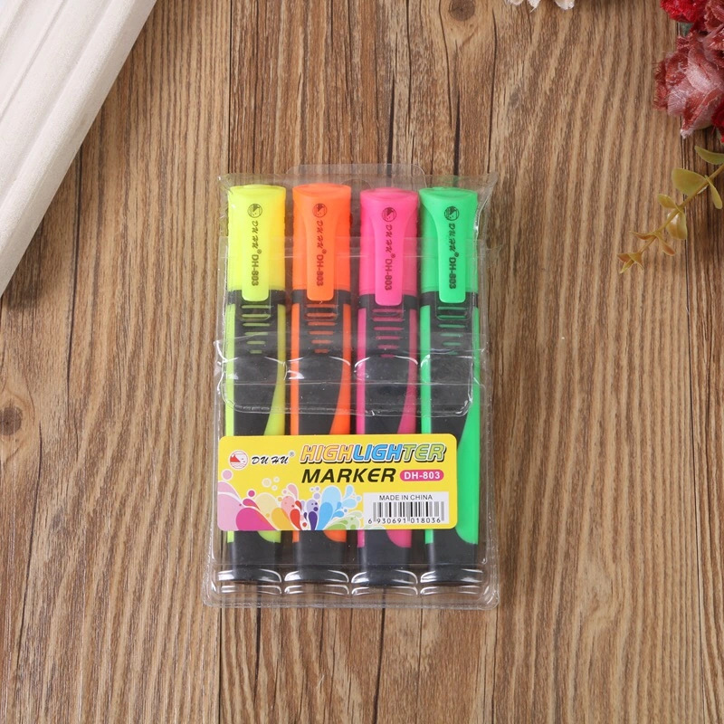 Triangle Barrel Highlighter Pen Multi Color Stationery Fluorescent Marker