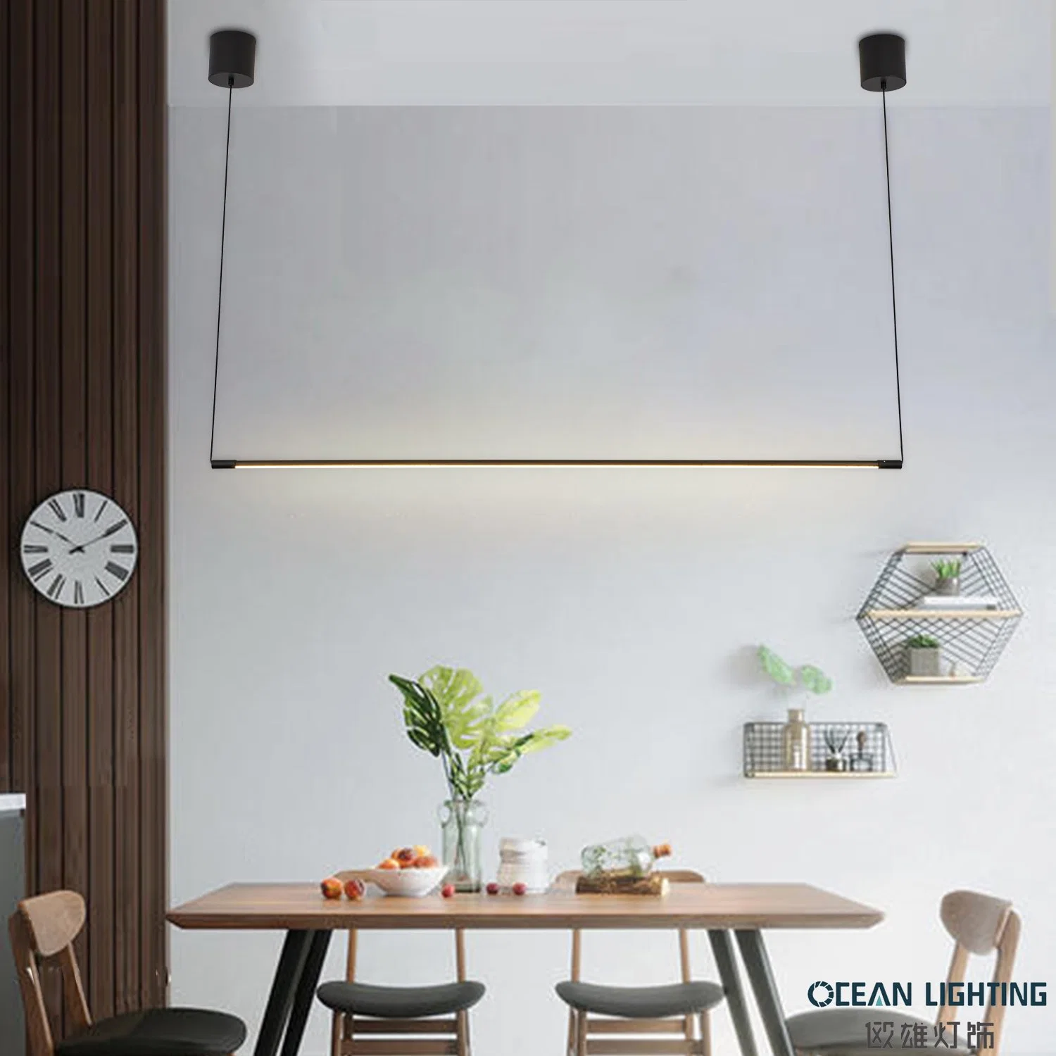 Lampe suspendue Ocean Lighting de luxe à design moderne et simple avec puce LED.
