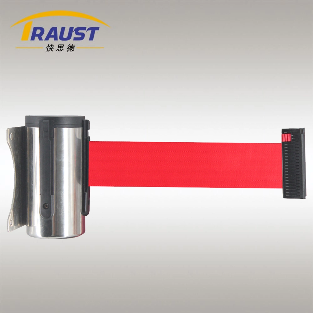 Crowd Control Barrier, Wall Mounted Retractable Belt Poles