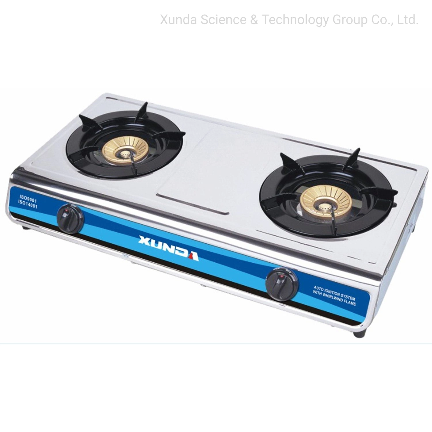 Home Gas Cooking Stove High Efficiency Stainless Steel Table Top Gas Cooker Double Burners Gas Cooking Stove