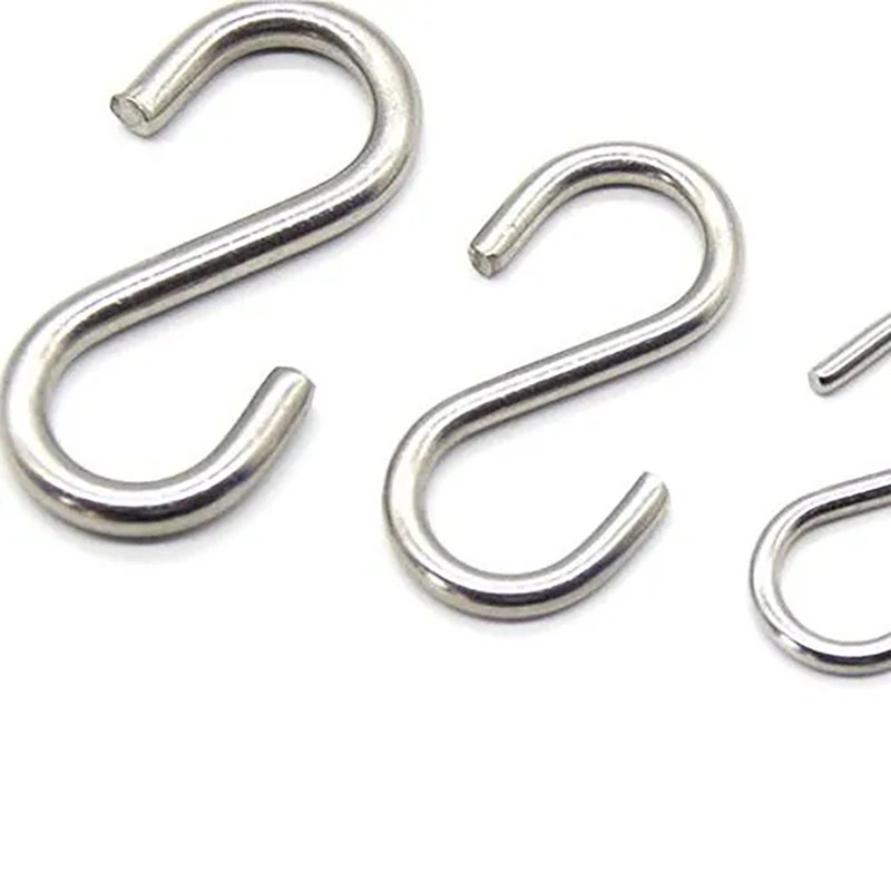 Wholesale Heavy Duty S Shaped Hook Stainless Steel 304/ 316 Hanger Clothes Rack Hook Metal Hooks for Hanging