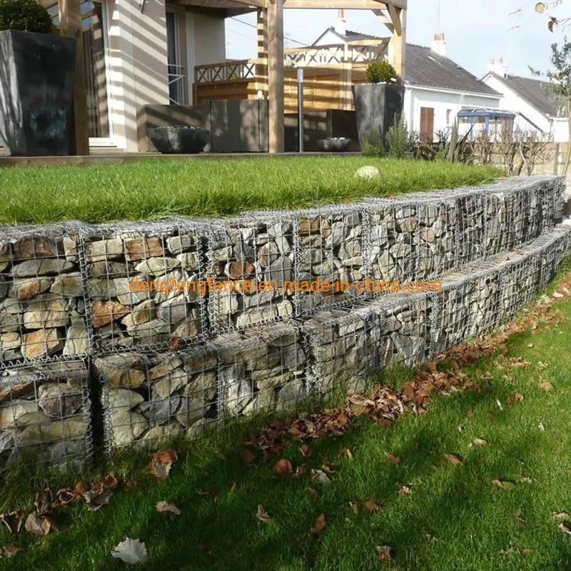 Excelente calidad Hierro soldado gabion Caja 4m*1m*1m pared de retención