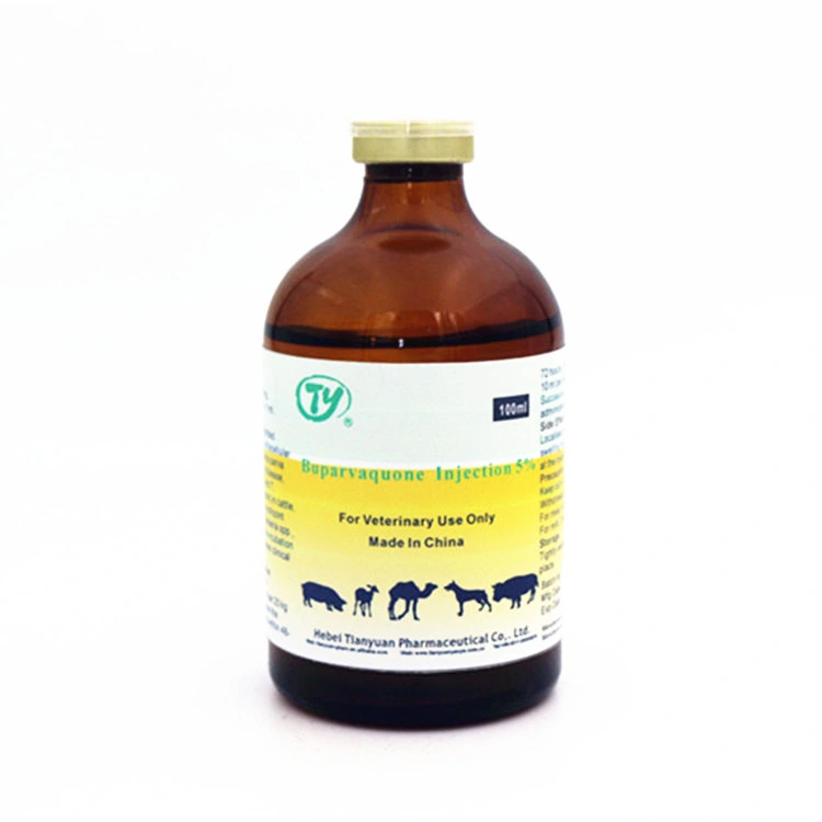 Buparvaquone Injection 5% Vermifuge Veterinary Drugs Animal Medicine Pharmaceutical Manufacturer 10ml 50ml 100ml 250ml 500ml