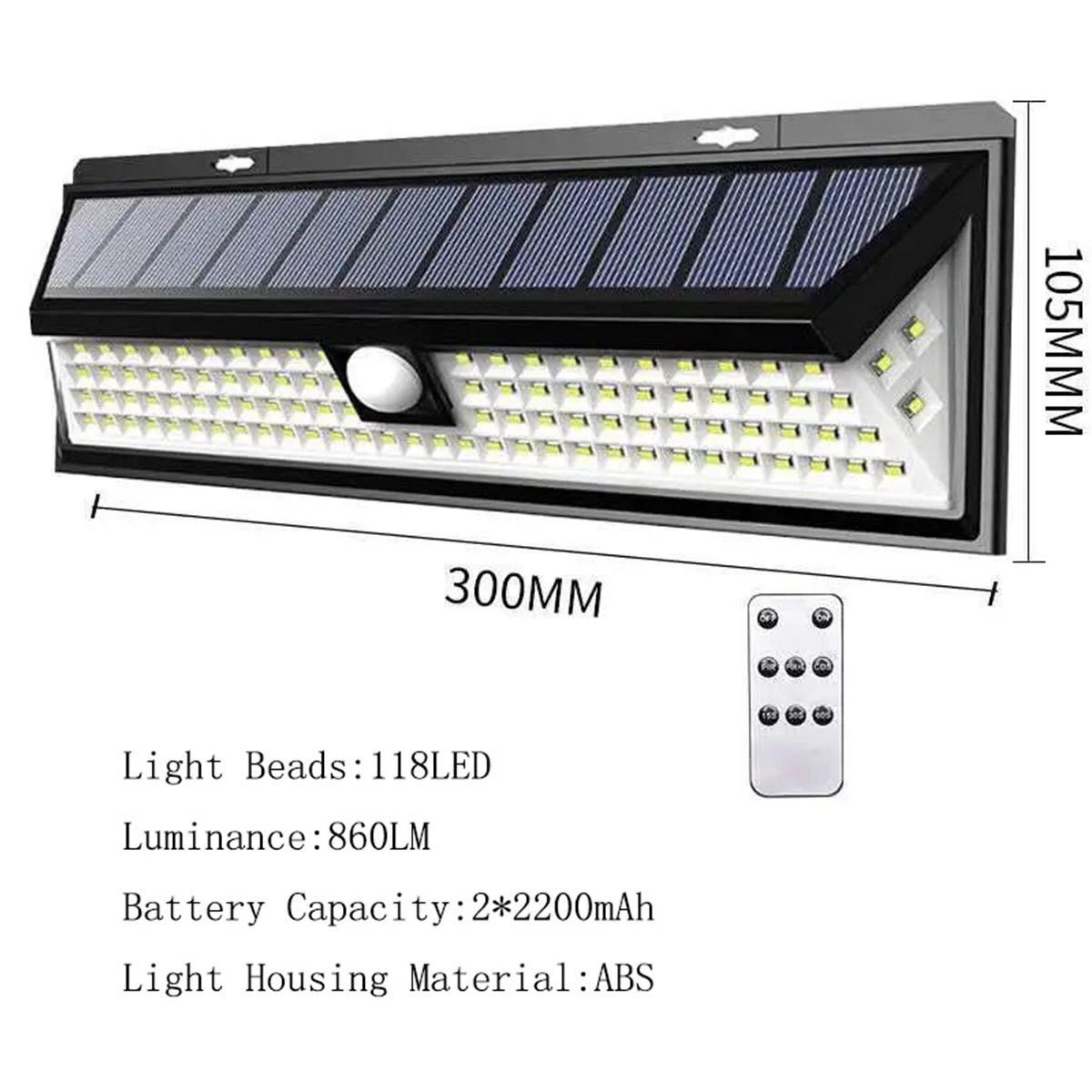 IP65 Outdoor Garden Energy Saving Integrated LED Sensor Solar Street /Road Light with Panel Sensor and Lithium Battery