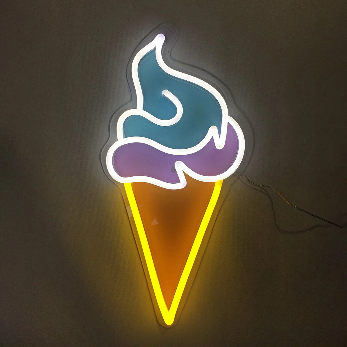 Factory Price Outdoor Indoor LED Custom Made Ice Cream Neon Sign for Event Party Bar Coffee Shop