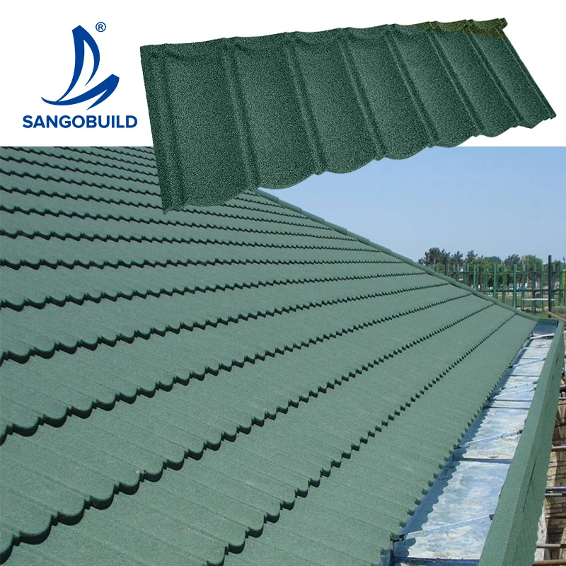 Original Factory Green Stone Coated Roof Tile Spanish Style Roof Tiles Color Sheet for Roof with CE (ISO9001)