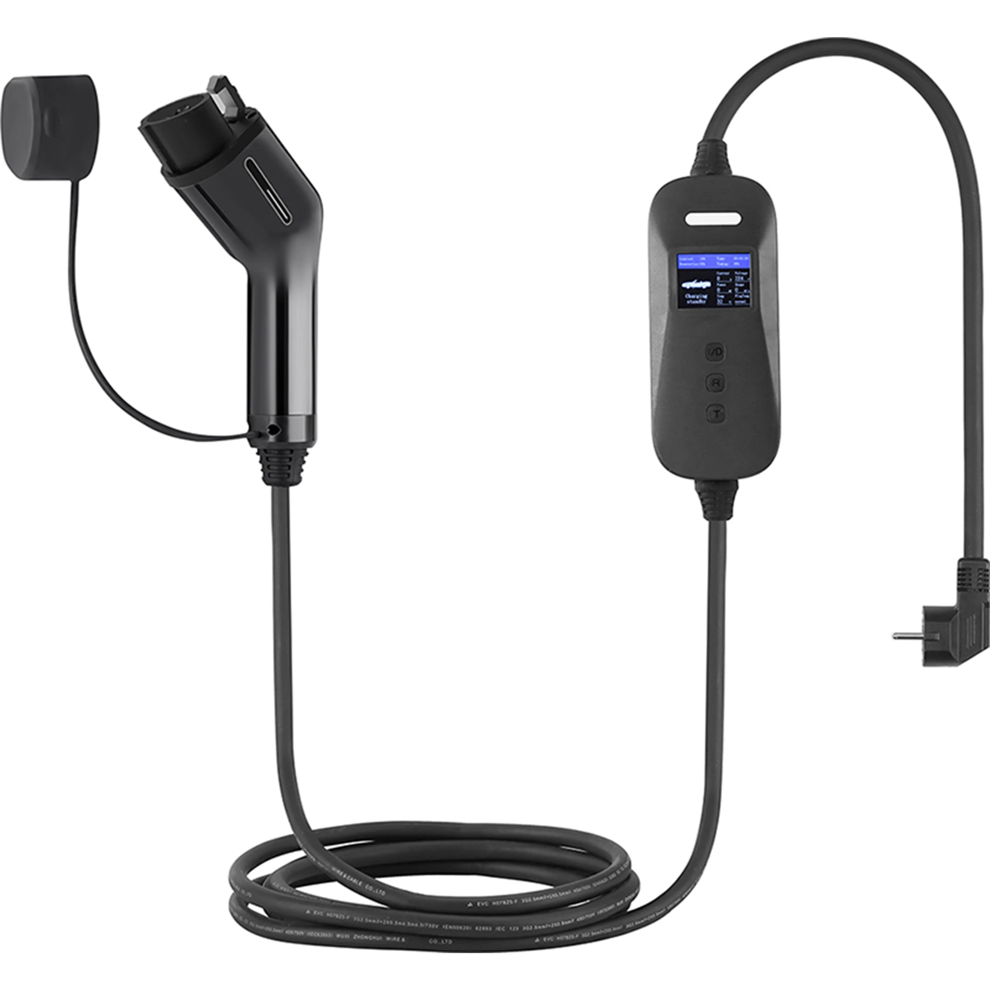 Cargador EV portátil para exteriores 2,2kW 10A personalizado con cable 5m