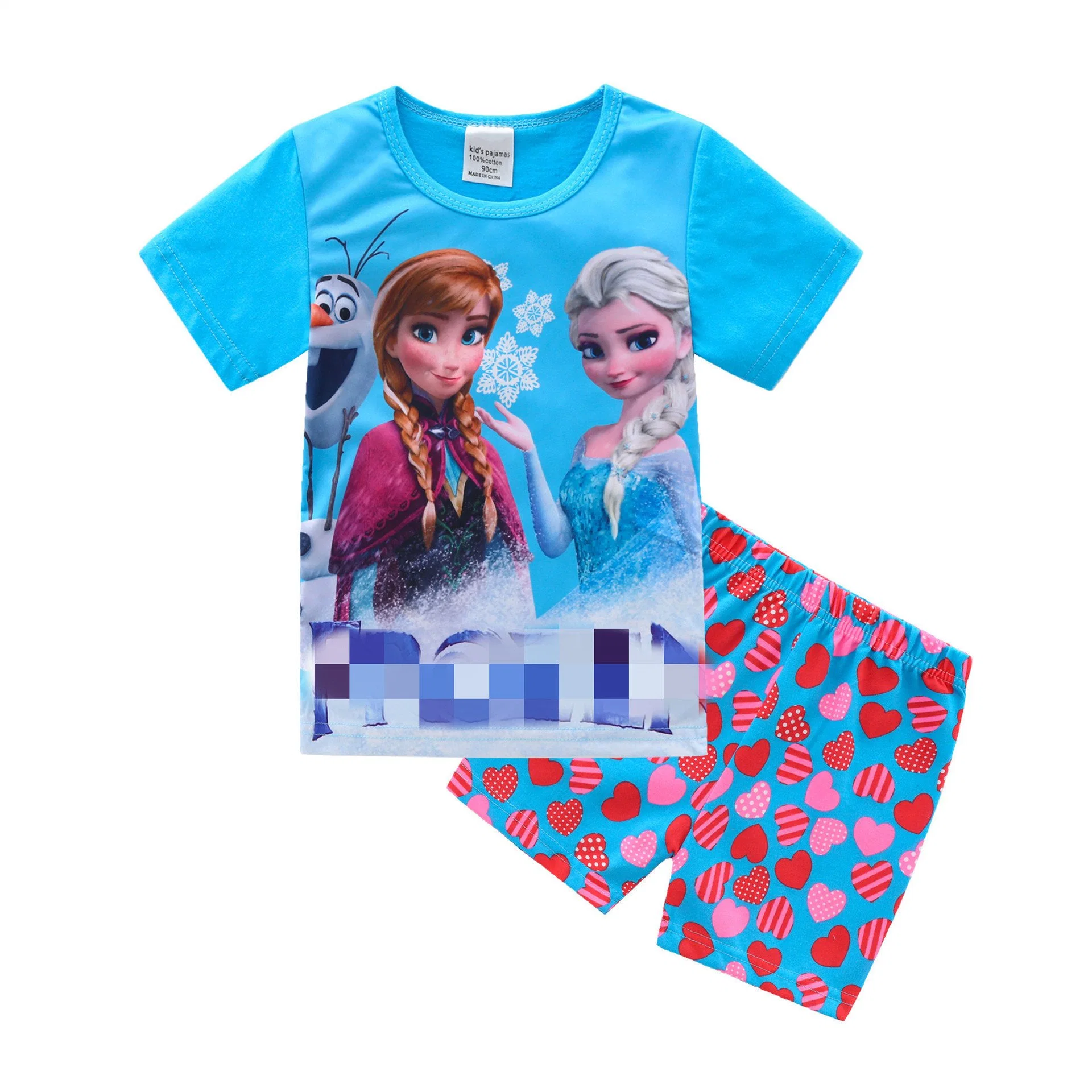 Summer Children Clothing Boys Cartoon Clothes Wholesale/Supplier Spider Elsa Princess Kids Apparel