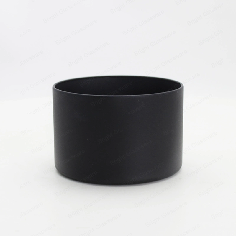 Wholesale/Supplier Matte Black 8oz Round Seamless Tin Candle Container