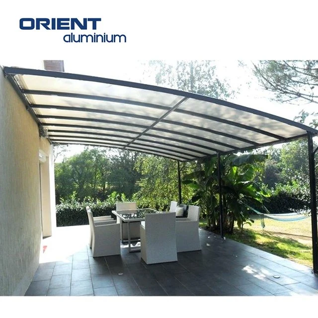 Resistente al agua barata Garden Pérgola motorizado perfiles de aluminio para la glorieta