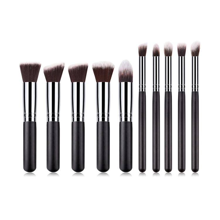 10PCS Makeup Brush Sets, Premium Synthetic Foundation Face Powder Blush Eyeshadow Kabuki Brush Kit, Makeup Brushes