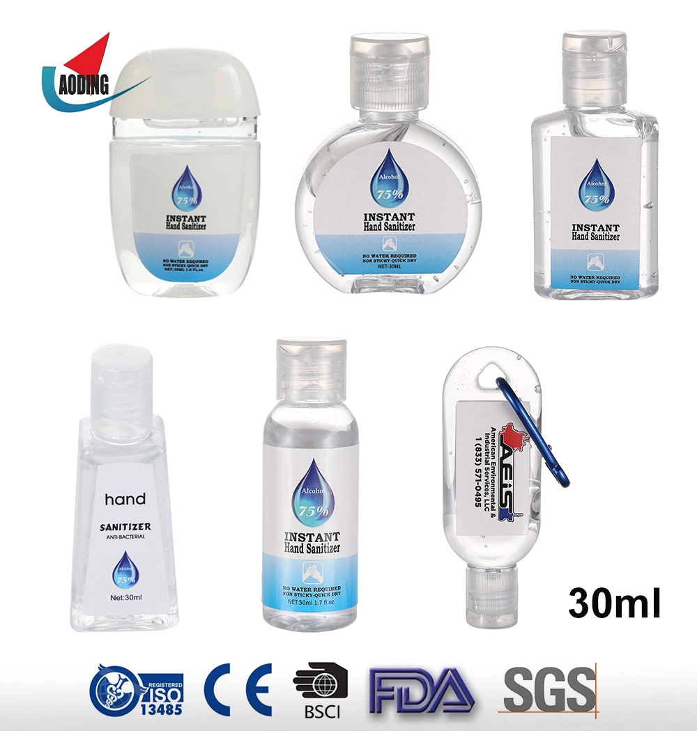 Cheap 30ml Antibacterial Waterless Disinfection Gels 75% Alcohol Medical Hand Sanitizer Gel