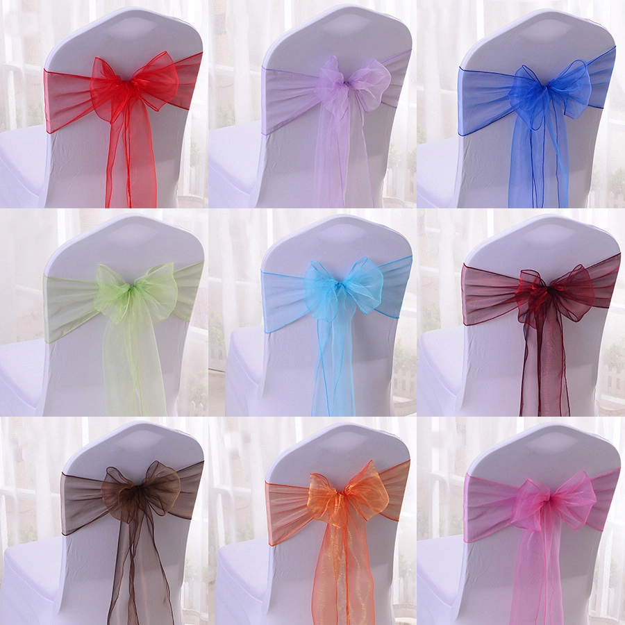 6.5*108" Sheer Organza Chair Sashes for Party Decoration