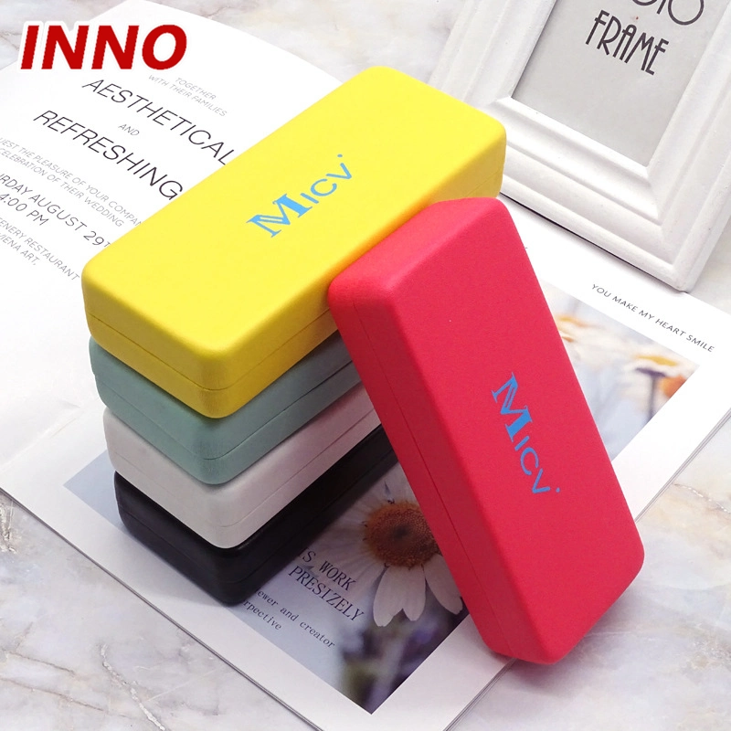 Inno-T106 Fabricant de lunettes de vente chaude ins cas dur rectangulaire plat pour lunettes, de logo personnalisé, fabriqués en Chine